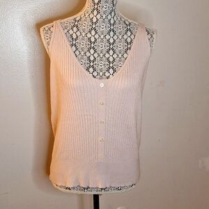 Women's Super light pink Double V sweater tank